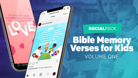 Bible Memory Verses or Kids Social Pack