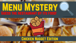 Menu Mystery Nugget Edition on Screen Game