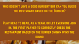 Menu Mystery Burger Edition On Screen Game