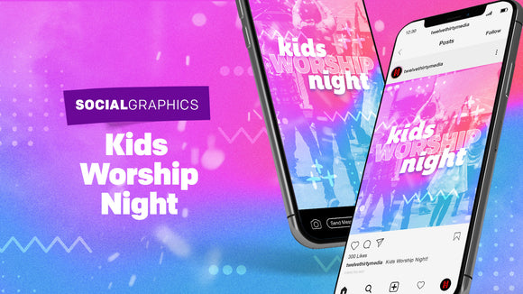 Kids Worship Night Social Graphics