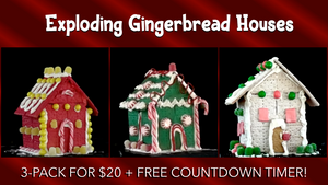 Exploding Gingerbread Houses [3 Pack] Crowd Breaker Game