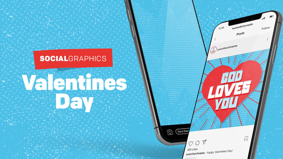 Valentine's Day: God Loves You Social Graphics