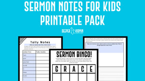 Sermon Notes for Kids Printable Pack